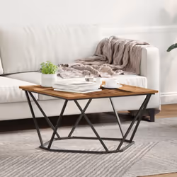 Cette Table Basse en Bois Massif Rustique est un bon mélange de style et de fonctionnalité. Avec son bois massif récupéré, el ...