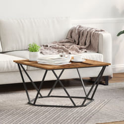Table basse en vieux bois 80x80x45 cm en bois composite Vidaxl