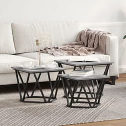 Vidaxl - Tables d'appoint 3 pcs Gris Sonoma en bois d'ingénierie
