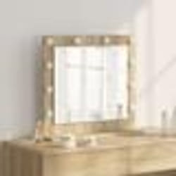 vidaXL Miroir de vanité avec lumières LED Chêne Sonoma 60x55x18 cm