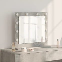 vidaXL Miroir de vanité avec miroir Gris béton 60 x 55 x 18 cm