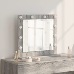 vidaXL Miroir de vanité avec miroir Gris Sonoma 60 x 55 x 18 cm