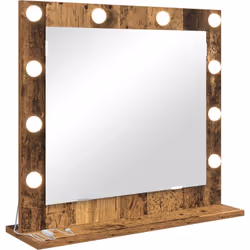 Améliore ta routine de toilettage avec le miroir vanité vidaXL. Avec son style rustique et ses lumières LED pratiques, ce mir ...