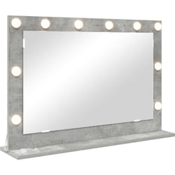 Miroir de beauté Gris béton Verre 80 x 55 x 18 cm Miroir Vidaxl