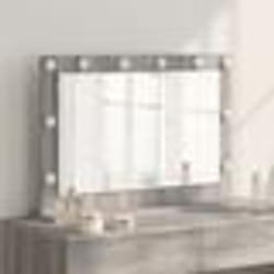 vidaXL Miroir de vanité Gris Sonoma Panneau de particules 80 x 55 x 18 cm