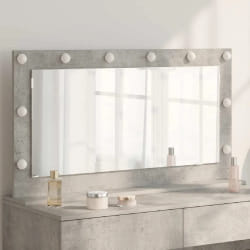 vidaXL Miroir de vanité avec miroir Gris béton 100 x 55 x 18 cm