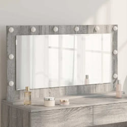 vidaXL Miroir de vanité avec miroir Gris Sonoma 100 x 55 x 18 cm