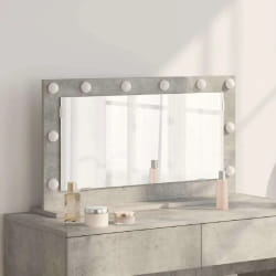 vidaXL Miroir de vanité avec miroir Gris béton 80 x 45 x 18 cm