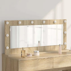 vidaXL Miroir de vanité avec miroir Chêne Sonoma 100 x 45 x 18 cm