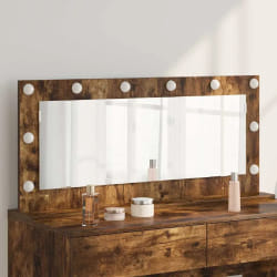vidaXL Miroir de vanité avec miroir Chêne fumé 100 x 45 x 18 cm