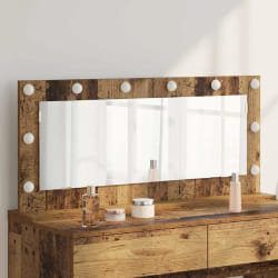 vidaXL Miroir de vanité avec miroir Bois Ancien 100 x 45 x 18 cm