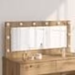 vidaXL Miroir de maquillage avec lumières LED Chêne Artisan 100x45x18 cm