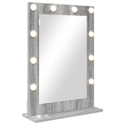vidaXL Miroir de vanité avec miroir Gris Sonoma 70 x 50 x 18 cm