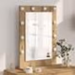vidaXL Miroir de Maquillage Chêne Artisanal Bois 70 x 50 x 18 cm