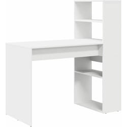 Vidaxl - Bureau avec étagère Blanc 113 x 54 x 120 cm Bois d'ingénierie