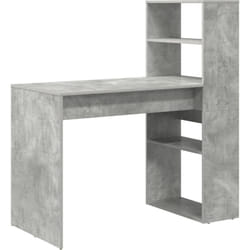 Vidaxl - Bureau avec rangement gris béton 113x54x120 cm en bois