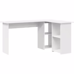 Ce bureau informatique a un look moderne avec une finition blanche brillante qui s'accorde vraiment bien avec différents styl ...
