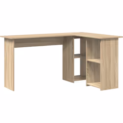 Ce bureau d'ordinateur a un look moderne avec une belle finition en chêne de Sonoma qui s'intègre facilement dans n'importe q ...
