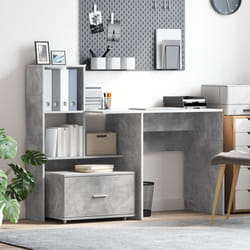 Cabinet à tiroirs Gris béton Béton Moyen Portes Vidaxl