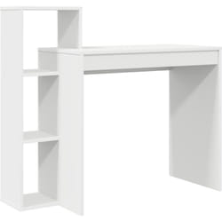 Vidaxl - Bureau d'ordinateur Blanc Bois d'ingénierie Compact Rangement