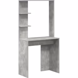 Ce bureau d'ordi moderne affiche un look gris béton qui s'accorde avec différents styles d'intérieur tout en restant pratique ...