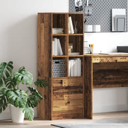 Tagère marron Bois ancien Panneau de particules Moyen Vidaxl