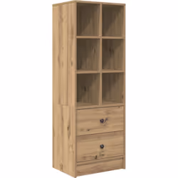Cette unité de rangement en chêne artisanal moderne avec tiroirs mélange style et pratique, parfaite pour ceux qui veulent do ...