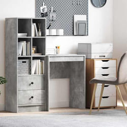 vidaXL Bureau Gris béton 60 x 40 x 76 cm Bois dingénierie 869373