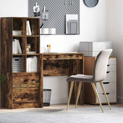 Bureau - rehausse bureau Vidaxl Bureau Chêne fumé 70 x 40 x 76 cm