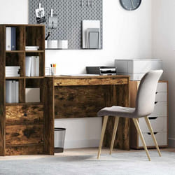 Bureau - rehausse bureau Vidaxl Bureau Chêne fumé 90 x 50 x 76 cm