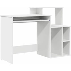 Bureau avec Rangement avec étagère Blanc 120.5 x 44 x 88.5 cm Vidaxl