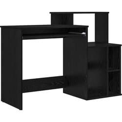 Bureau avec Rangement Chêne noir 120.5 x 44 x 88.5 cm Vidaxl