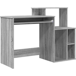 Bureau avec rangement Gris Sonoma 120,5 x 44 x 88,5 cm Bois d'ingénierie Vidaxl