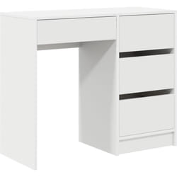 Vidaxl - Bureau blanc d'écriture Blanc mdf Moyen Rangement