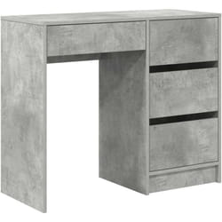 Vidaxl - Bureau Gris béton 90 x 37,5 x 75 cm Bois d'ingénierie