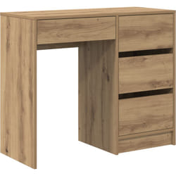 Bureau d'écriture marron Chêne artisanal Bois d'ingénierie Compact vidaXL