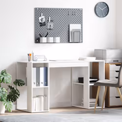 Le bureau moderne blanc vidaXL combine praticité et style moderne, c'est un super choix pour tout espace de travail. Avec ses ...