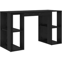 Vidaxl - Bureau avec Rangement Chêne noir 130 x 50,5 x 75 cm