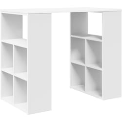 Vidaxl - Bureau d'Angle Blanc Blanc mdf Moyen Rangement