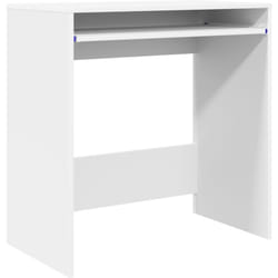Vidaxl - Bureau d'ordinateur Blanc Bois d'ingénierie Compact Organisateurs