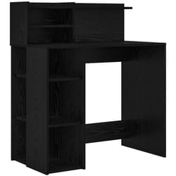Bureau avec rangement Chêne noir 90 x 48 x 101,5 cm Vidaxl