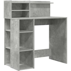 Bureau avec rangement Gris béton 90 x 48 x 101,5 cm Vidaxl