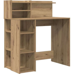 Bureau avec rangement chêne artisanal 90 x 48 x 101,5 cm Vidaxl