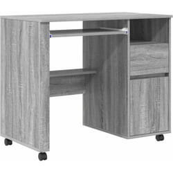 Vidaxl - Bureau avec roulettes Gris 91 x 50 x 77 cm Bois d'ingénierie