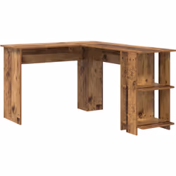 Ce bureau d'angle marron est la solution idéale pour optimiser ton espace de travail tout en ajoutant un style rustique et mo ...