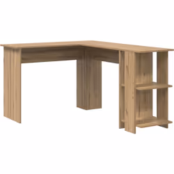 Ce bureau en chêne artisan est parfait pour profiter au max de ton espace de travail tout en affichant un style moderne et ép ...