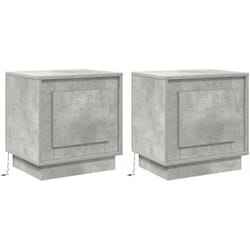 Cabinet de chevet avec 2 pcs Gris béton 44 x 34,5 x 45 cm Vidaxl