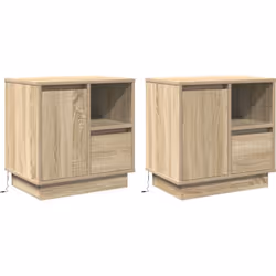 Ce meuble de chevet est à la fois chic et pratique, parfait pour n'importe quelle chambre stylée. Il offre un rangement essen ...