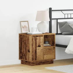 Vidaxl - Armoires de chevet avec lumières led 2 pcs Vieux bois 50x34,5x50 cm
