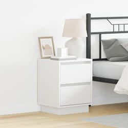 Cabinet De Chevet Avec Tiroir 2 Pcs Blanc 39 X 34.5 X 50 Cm Vidaxl